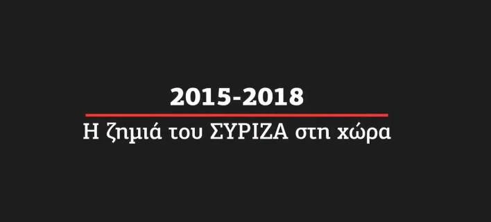 Βίντεο της ΝΔ: Η ζημιά του ΣΥΡΙΖΑ στη χώρα από το 2015 μέχρι σήμερα σε αριθμούς